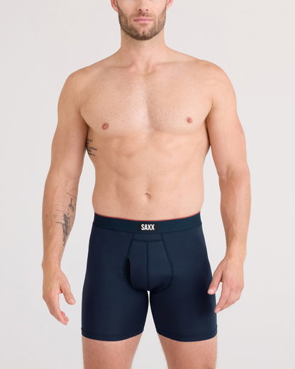 SAXX Boxershorts Multisport Mesh Boxer Brief Fly navyblau Herren - 1 Stück